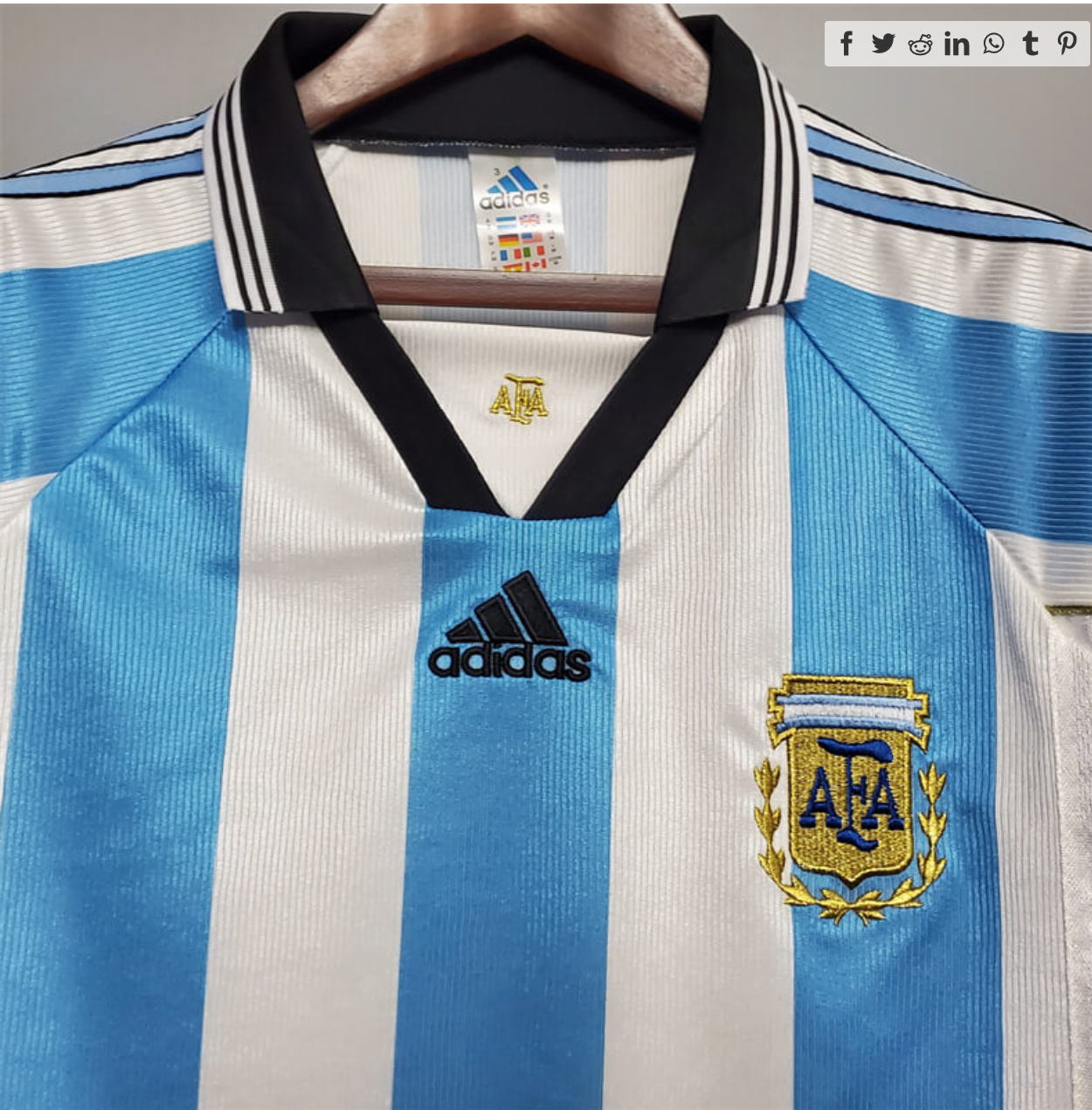 Argentina National Team Retro Home Jersey 1998/1999 - Mens